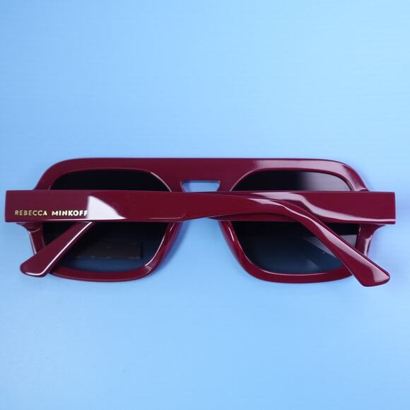 Rebecca Minkoff Rhiannon Cranberry Red Square Sunglasses 100% UV Protection main image 13